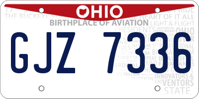 OH license plate GJZ7336