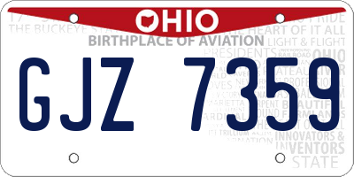 OH license plate GJZ7359