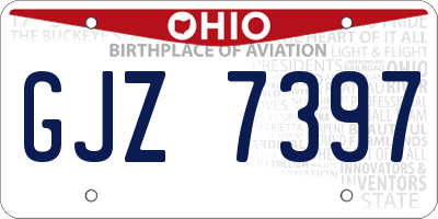 OH license plate GJZ7397