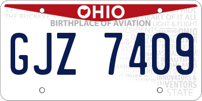 OH license plate GJZ7409