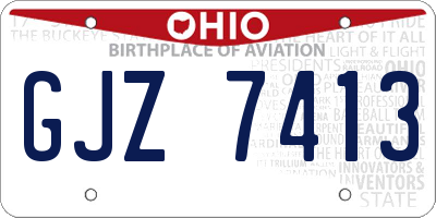 OH license plate GJZ7413