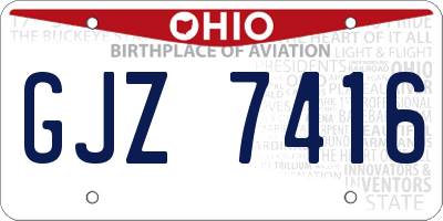 OH license plate GJZ7416