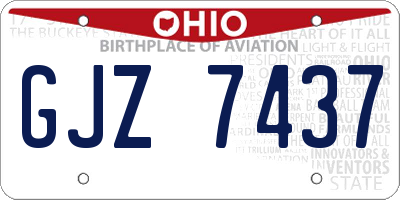 OH license plate GJZ7437