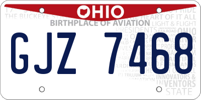 OH license plate GJZ7468
