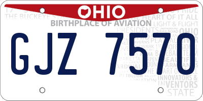 OH license plate GJZ7570