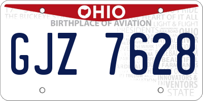 OH license plate GJZ7628