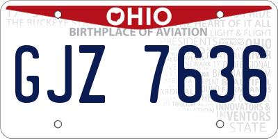 OH license plate GJZ7636