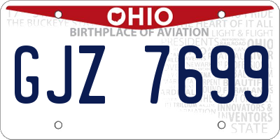 OH license plate GJZ7699