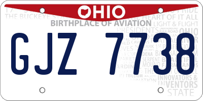 OH license plate GJZ7738