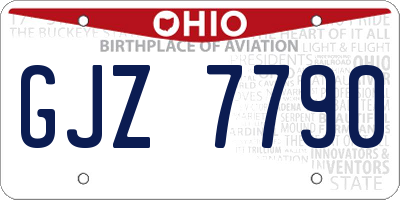 OH license plate GJZ7790