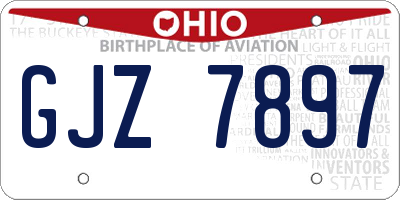 OH license plate GJZ7897
