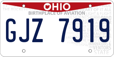 OH license plate GJZ7919