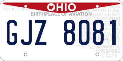 OH license plate GJZ8081