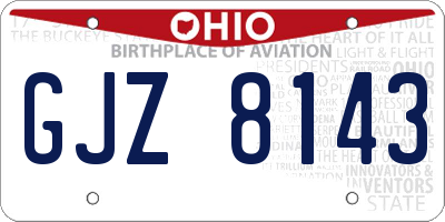 OH license plate GJZ8143