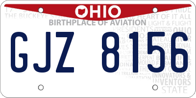 OH license plate GJZ8156