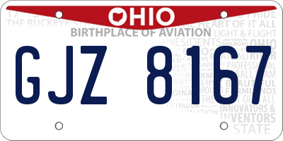 OH license plate GJZ8167