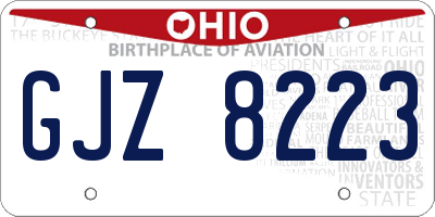 OH license plate GJZ8223