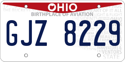 OH license plate GJZ8229