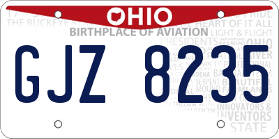 OH license plate GJZ8235