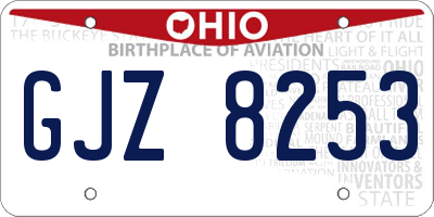 OH license plate GJZ8253