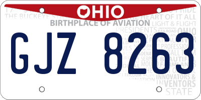 OH license plate GJZ8263