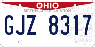 OH license plate GJZ8317