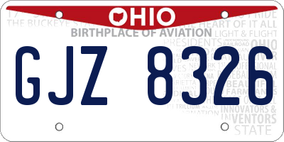 OH license plate GJZ8326