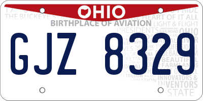 OH license plate GJZ8329
