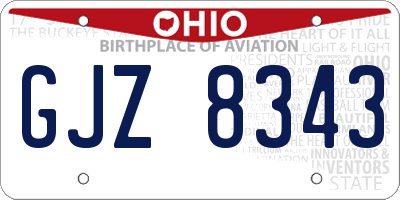 OH license plate GJZ8343