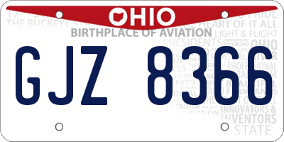 OH license plate GJZ8366