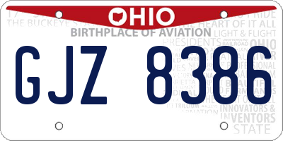 OH license plate GJZ8386