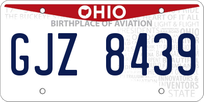 OH license plate GJZ8439