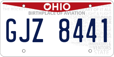 OH license plate GJZ8441