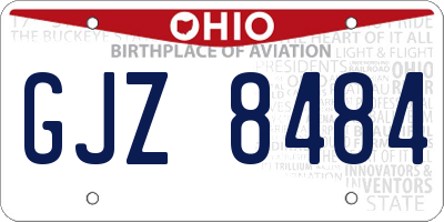 OH license plate GJZ8484