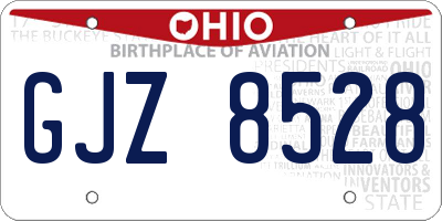 OH license plate GJZ8528
