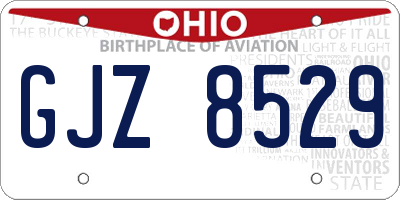 OH license plate GJZ8529