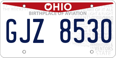 OH license plate GJZ8530