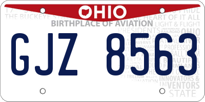 OH license plate GJZ8563