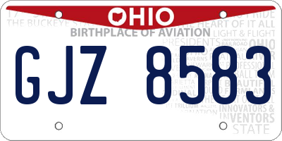 OH license plate GJZ8583