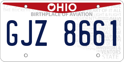 OH license plate GJZ8661