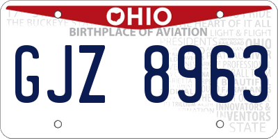 OH license plate GJZ8963