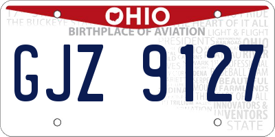 OH license plate GJZ9127
