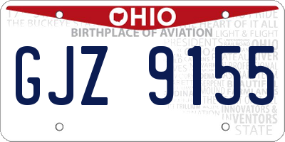 OH license plate GJZ9155