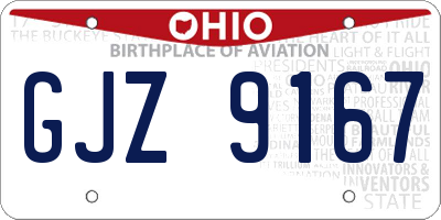 OH license plate GJZ9167
