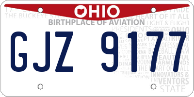OH license plate GJZ9177