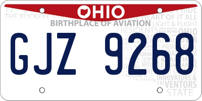 OH license plate GJZ9268