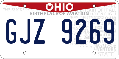 OH license plate GJZ9269