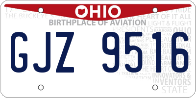 OH license plate GJZ9516
