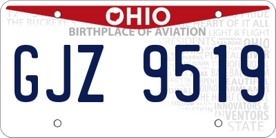 OH license plate GJZ9519