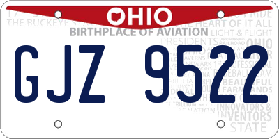 OH license plate GJZ9522